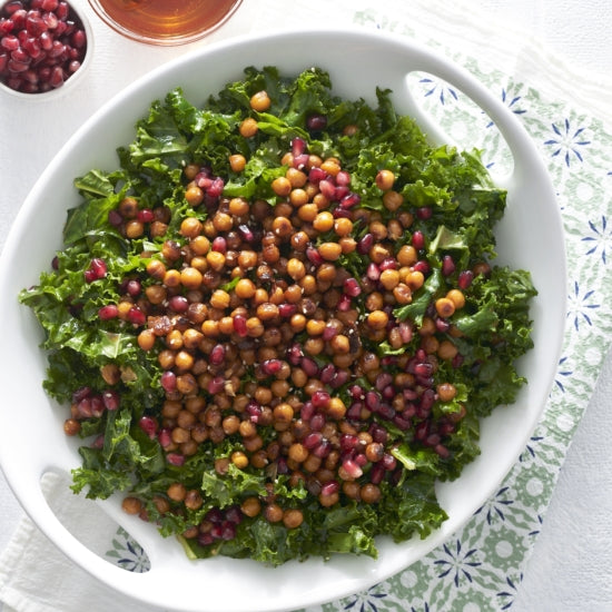Kale Salad with Spicy Chickpeas – Hilltop Apiaries