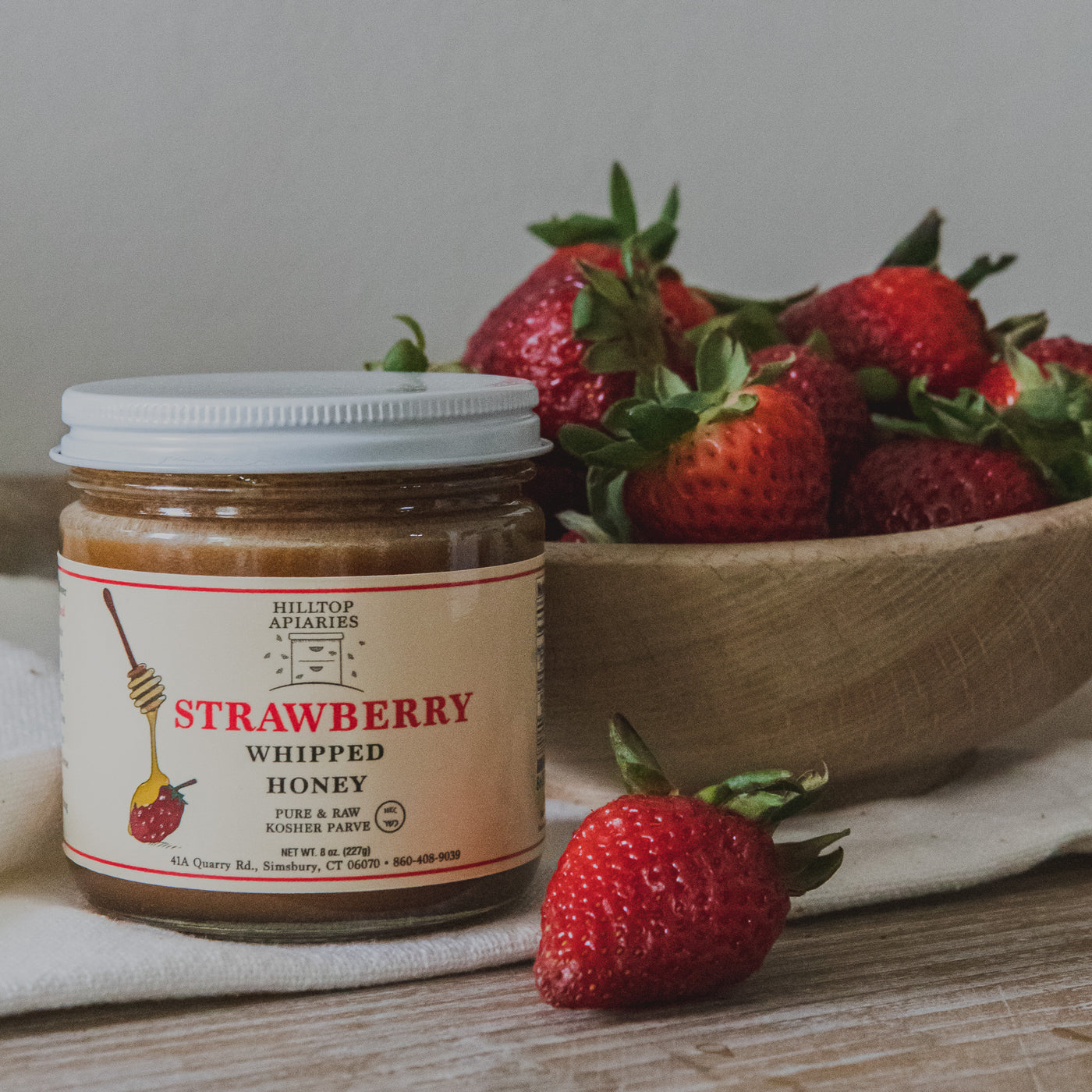 Strawberry Whipped Honey Spread – Hilltop Apiaries